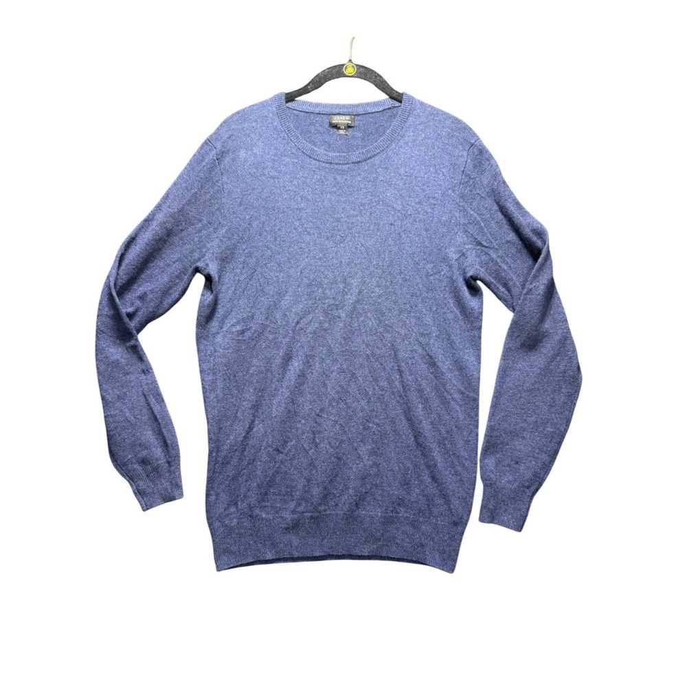 J.Crew Cashmere Crewneck Sweater Mens XS Navy Blue J6384